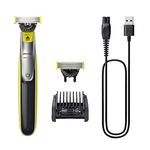 Philips OneBlade 360 Face - Elektrischer Bartstyler und Trimmer, 2x 360 Klinge, verstellbarer 5-in-1-Kammaufsatz, QP2734/30