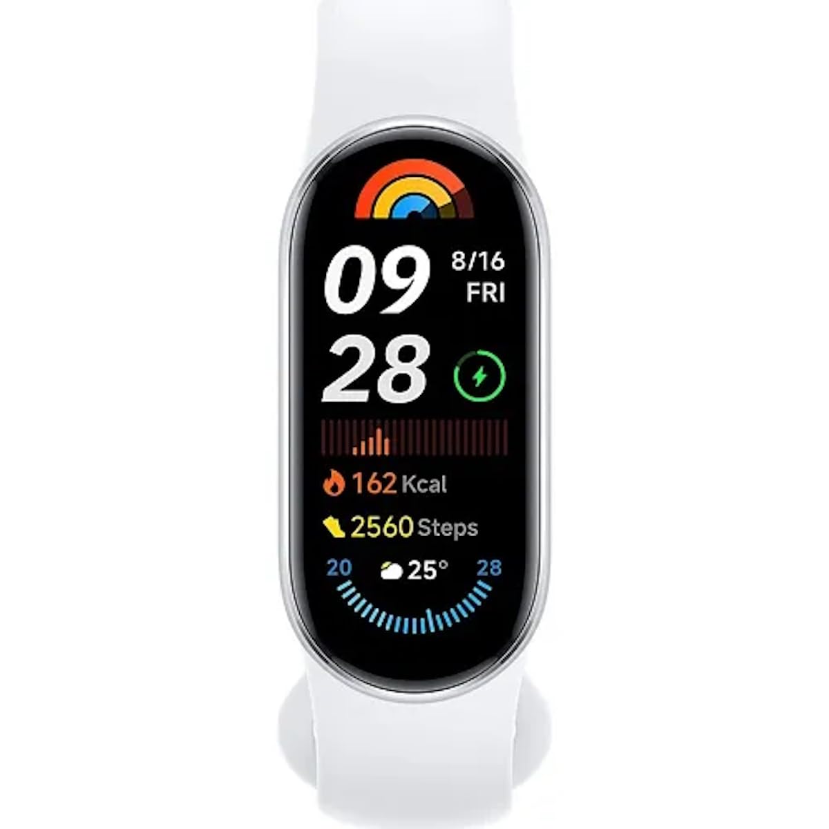 Xiaomi Smart Band 9 Fitness Tracker, AMOLED Display with 1200 Nits, Sp02 Tracking, Sleep and Heart Rate Monitor, Notifications, 5ATM Waterproof, Mi Fit App, Midnight Black