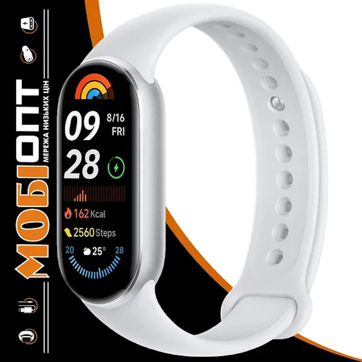 Xiaomi Smart Band 9 Fitness Tracker, AMOLED Display with 1200 Nits, Sp02 Tracking, Sleep and Heart Rate Monitor, Notifications, 5ATM Waterproof, Mi Fit App, Midnight Black