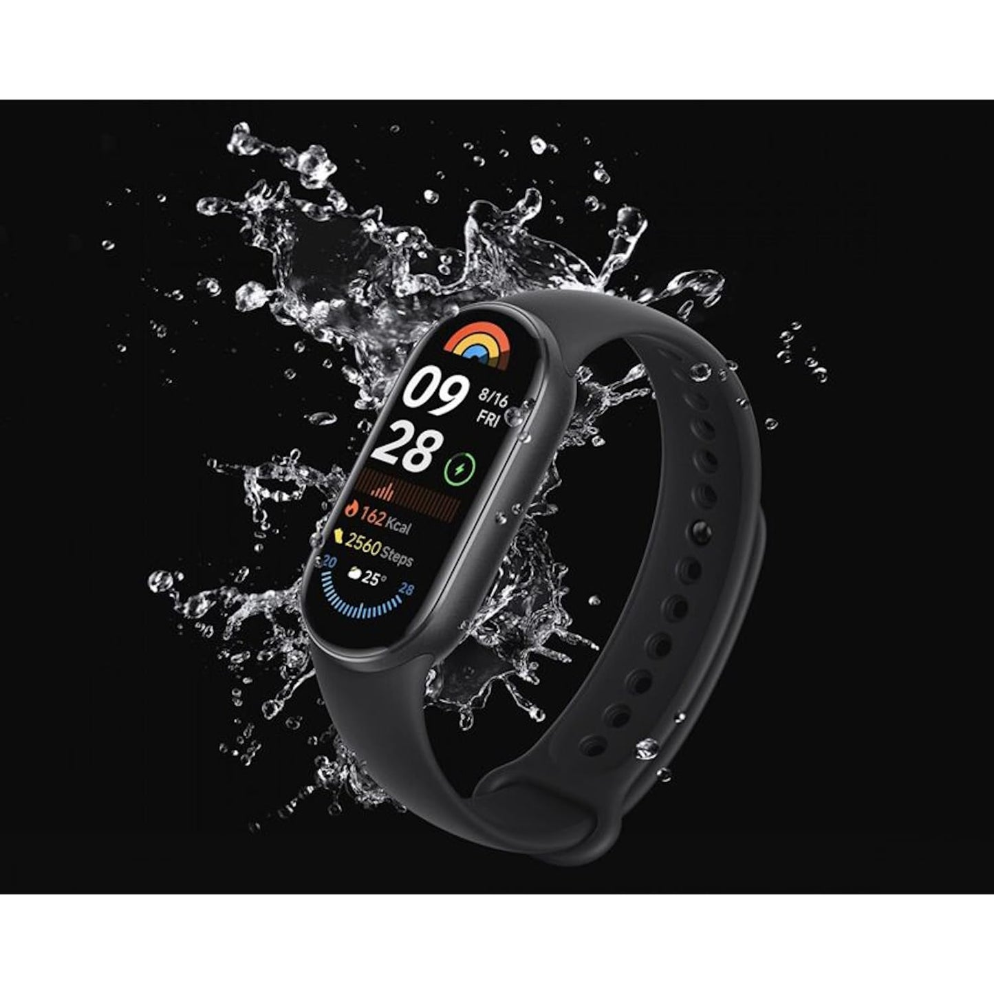 Xiaomi Smart Band 9 Fitness Tracker, AMOLED Display with 1200 Nits, Sp02 Tracking, Sleep and Heart Rate Monitor, Notifications, 5ATM Waterproof, Mi Fit App, Midnight Black