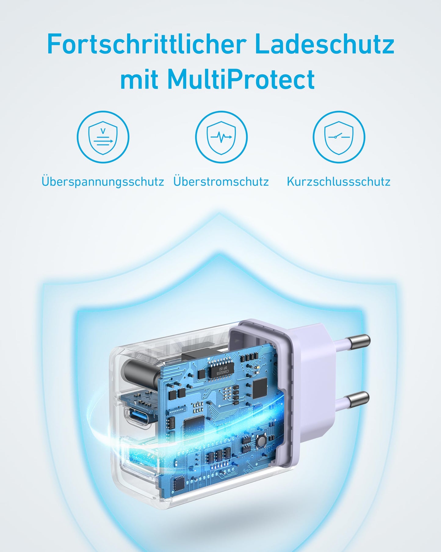 Anker 20W USB C Ladegerät, iPad Netzteil, USB-Schnellladenetzteil, iPad Ladegerät, Kompatibel mit iPhone 16/15/iPhone 15 Plus/iPhone 15 Pro/iPhone 15 Pro Max/iPad und mehr (mit 150cm USB-C Kabel)